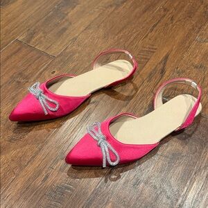 Brand New! Size 41 / 9.5 Elegant Pink Bow Women's Shoes